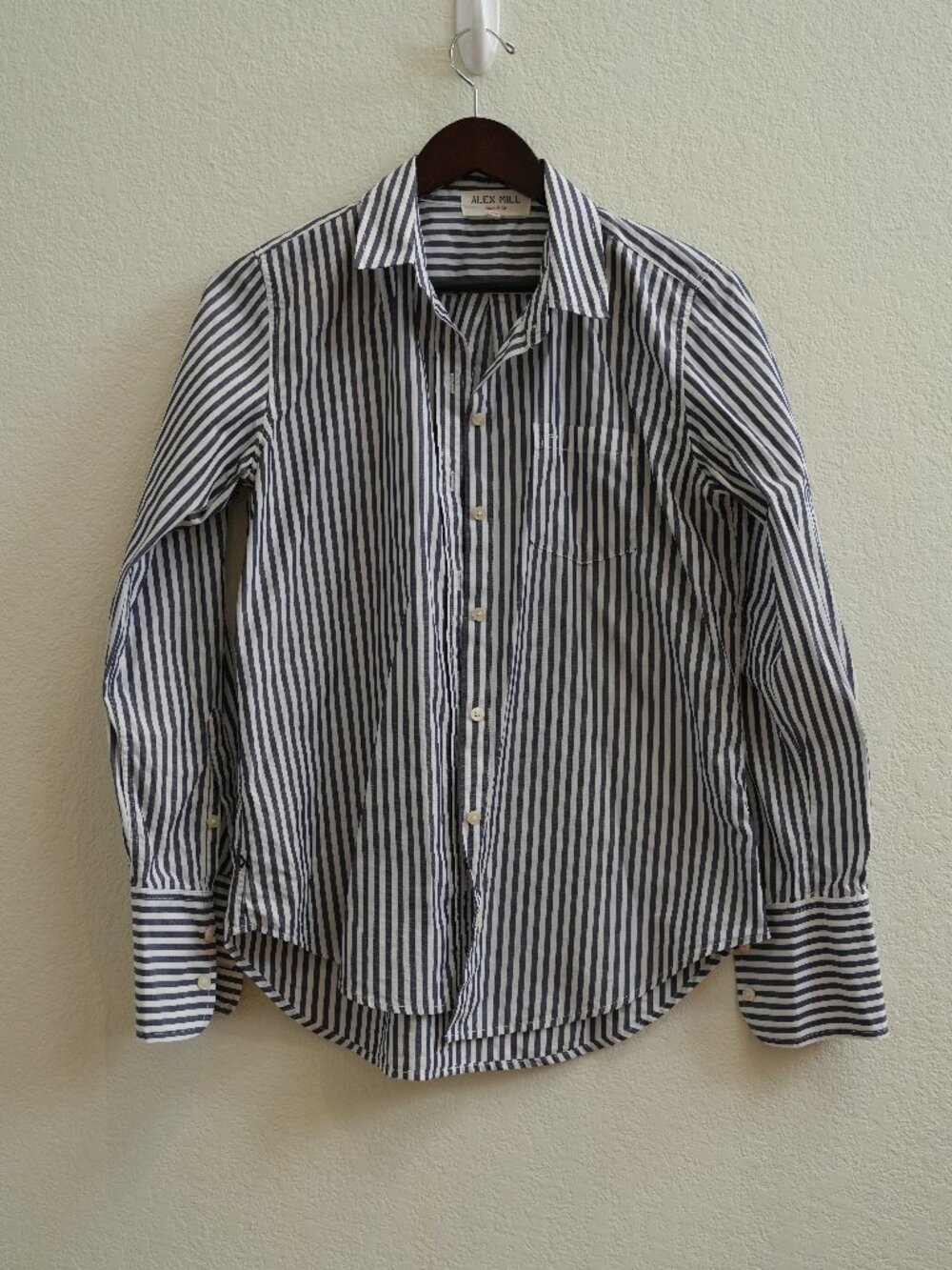 Alex Mill Wyatt Stripe Button Down Shirt Womens M 100% Cotton
